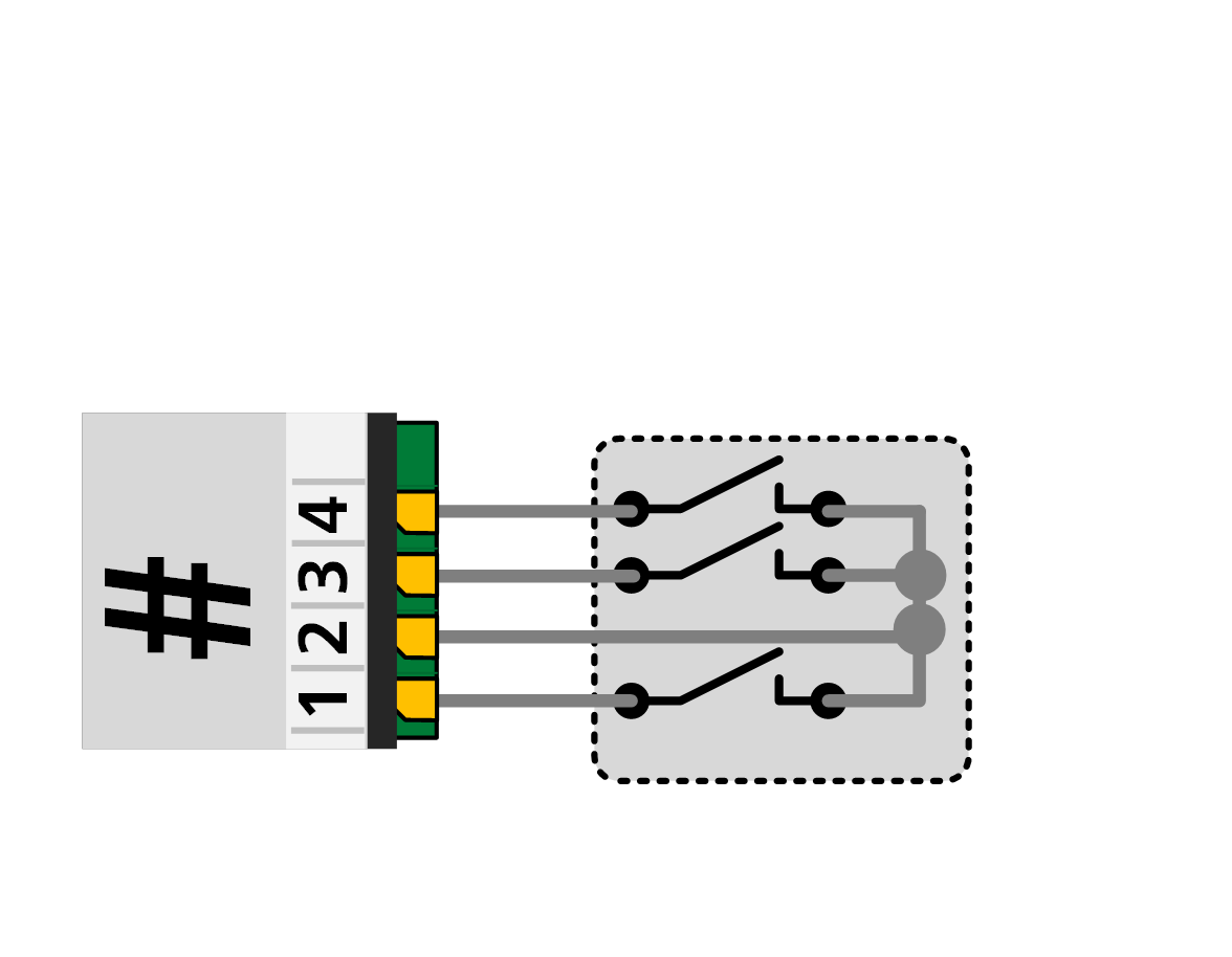 ALAN ECOline Verbinder CON-04L Anschlussbild 3 Kontakte